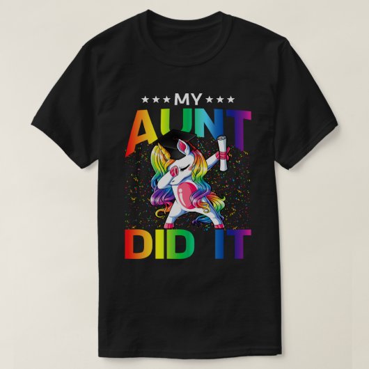 叔母は卒業ユニコーンを卒業した Tシャツ (デザイン正面)