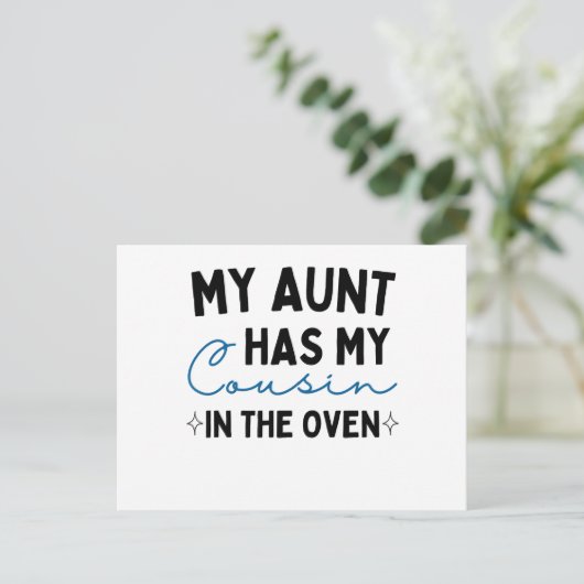 叔母は私のいとこのオーブンを持っている ポストカード (スタンド正面)