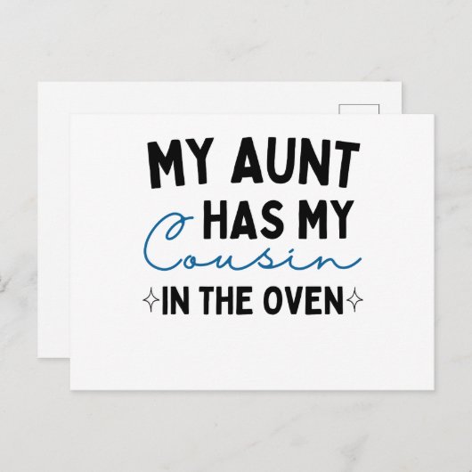 叔母は私のいとこのオーブンを持っている ポストカード (正面/裏面)