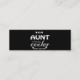 叔母は私のクールパパより間違いない コーリングカード