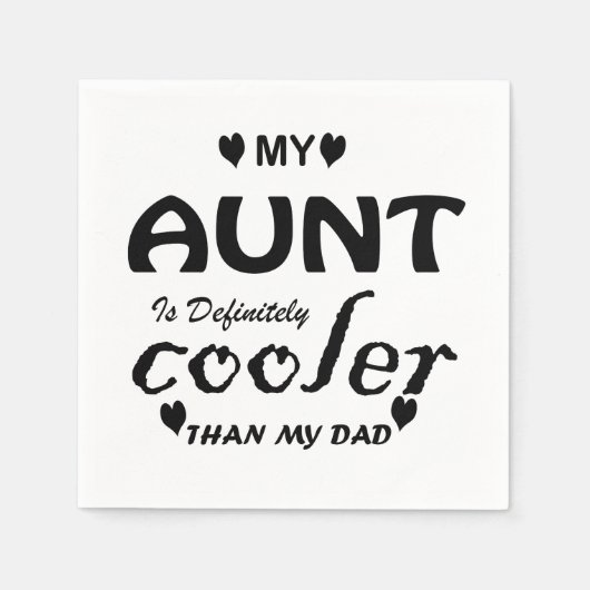 叔母は私のクールパパより間違いない スタンダードカクテルナプキン (正面)