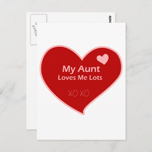 叔母は私をとても愛している ポストカード (正面/裏面)