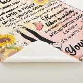 叔母への贈り物、姪からのヒマワリの贈り物 シェルパブランケット (3/4)