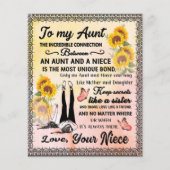 叔母への贈り物、姪からのヒマワリの贈り物 チラシ (正面)