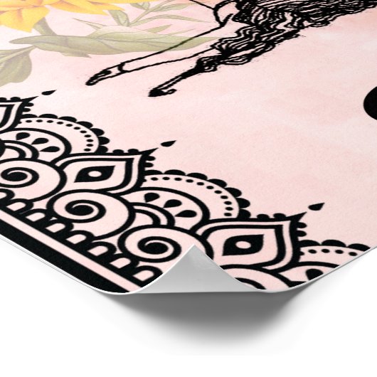 叔母への贈り物、姪からのヒマワリの贈り物 ポスター (角)