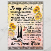 叔母への贈り物、姪からのヒマワリの贈り物 メニュー (正面)