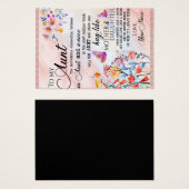 叔母への贈り物、姪からの蝶のプレゼント (正面&裏面)