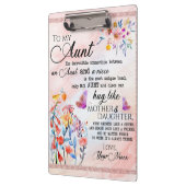 叔母への贈り物、姪からの蝶のプレゼント クリップボード (左)