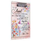 叔母への贈り物、姪からの蝶のプレゼント クリップボード (右)