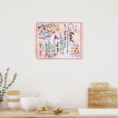 叔母への贈り物、姪からの蝶のプレゼント ポスター (キッチン)