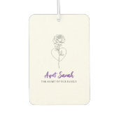 叔母エアフレッシュナー – 私たちの家族のハート カーエアーフレッシュナー (正面)