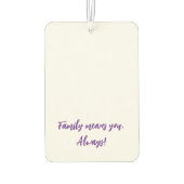 叔母エアフレッシュナー – 私たちの家族のハート カーエアーフレッシュナー (裏面)