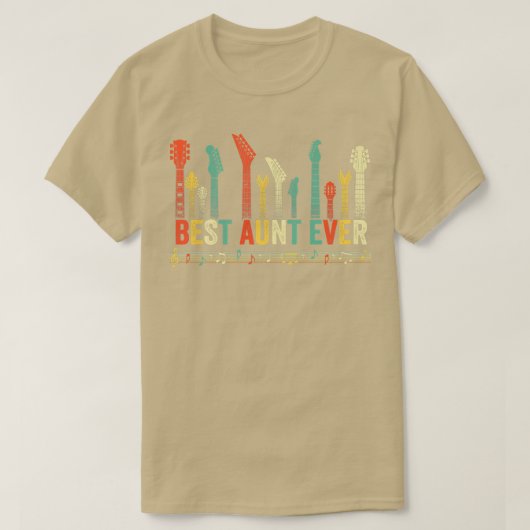 叔母エバ最高のギターラバーのギタおもしろいリスト母 Tシャツ (デザイン正面)