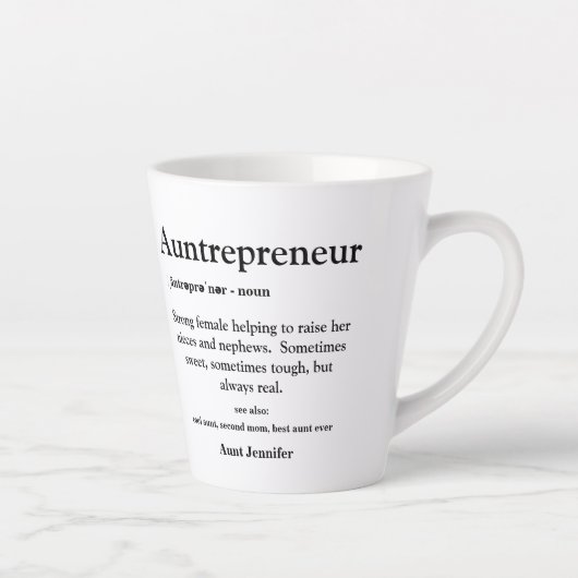 叔母エバ最高のータイポグラフィ定義 カフェラテマグ (右)