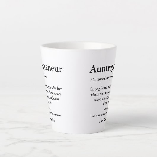 叔母エバ最高のータイポグラフィ定義 カフェラテマグ (正面)