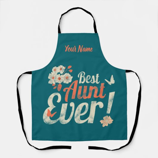 叔母エバ最高のーヴィンテージ叔母誕生日ゴッドマザー エプロン (正面)