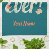 叔母エバ最高のーヴィンテージ叔母誕生日ゴッドマザー キッチンタオル (折り畳み)