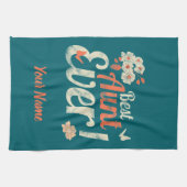 叔母エバ最高のーヴィンテージ叔母誕生日ゴッドマザー キッチンタオル (横)