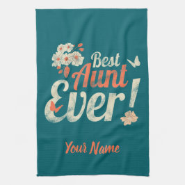 叔母エバ最高のーヴィンテージ叔母誕生日ゴッドマザー キッチンタオル