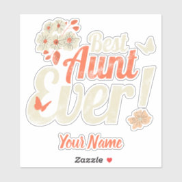 叔母エバ最高のーヴィンテージ叔母誕生日ゴッドマザー シール