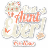 叔母エバ最高のーヴィンテージ叔母誕生日ゴッドマザー シール (正面)