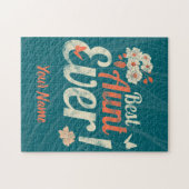 叔母エバ最高のーヴィンテージ叔母誕生日ゴッドマザー ジグソーパズル (横)