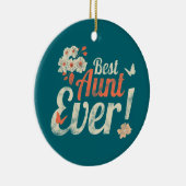 叔母エバ最高のーヴィンテージ叔母誕生日ゴッドマザー セラミックオーナメント (右)