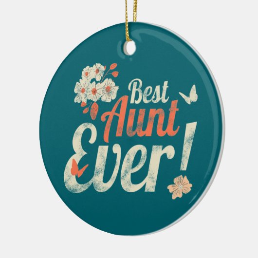 叔母エバ最高のーヴィンテージ叔母誕生日ゴッドマザー セラミックオーナメント (左)