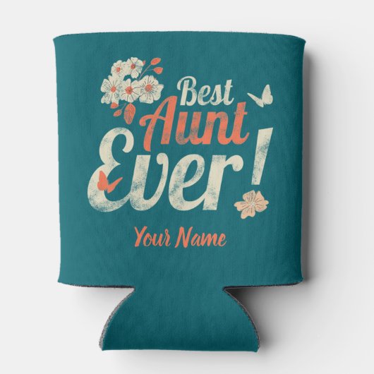 叔母エバ最高のーヴィンテージ叔母誕生日ゴッドマザー 缶クーラー (裏面)