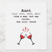 叔母カッコいいの定義 ワインラベル (シングルラベル)