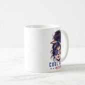 叔母クール投票ヴィンテージ乱雑ヘアレディ選挙 コーヒーマグカップ (正面右)