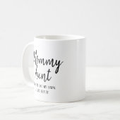 叔母タイポグラフィ定義ファミリ コーヒーマグカップ (正面左)