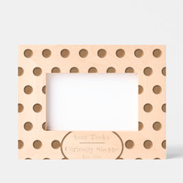 叔母テックの好奇心の買い物客写真フレーム（茶色） レーザー彫刻フレーム