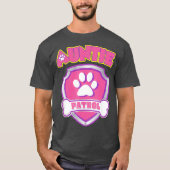 叔母パトロールドッグママパパおもしろいギフト誕生日 Tシャツ (正面)