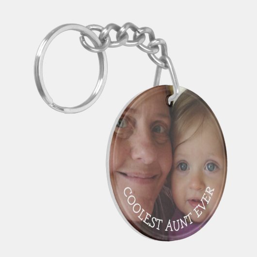 叔母パーソナライズされたと姪または甥の写真ギフト キーホルダー (正面左)