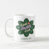 叔母パーソナライズされたクールクラブ贈り物おばさんレトロ コーヒーマグカップ (左)