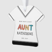 叔母パーソナライズされたレトロギフト最高のおばさん今までにかわいい オーナメント (正面)