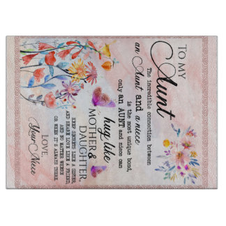 叔母パーソナライズされた宛の手紙 カッティングボード