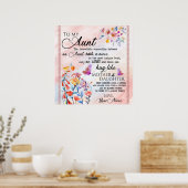 叔母パーソナライズされた宛の手紙 ポスター (キッチン)