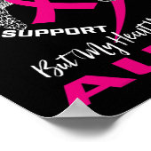 叔母ピンクの乳がん認識度の記念喪失 ポスター (角)