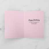 叔母ピンクイエローパーソナライズされたフローラ誕生日 カード (内部)