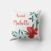 叔母フローラ名タイポグラフィ クッション (裏面)