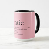 叔母モダン叔母お気に入りの定義おもしろいピンク マグカップ (正面右)