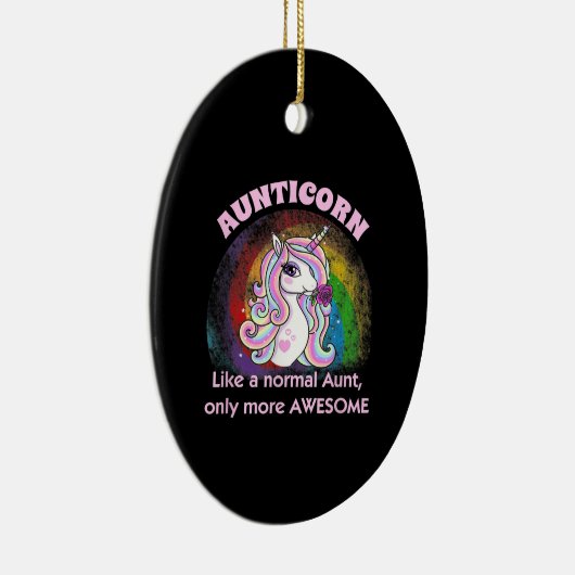 叔母ユニコーン素晴らしファミリー セラミックオーナメント (右)