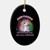 叔母ユニコーン素晴らしファミリー セラミックオーナメント (正面)