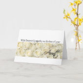 叔母ロス悔やみや弔慰バラカード カード (黄色い花)