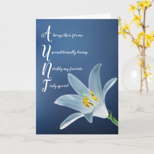 叔母叔母さんフローラマザーズデイカード カード (黄色い花)