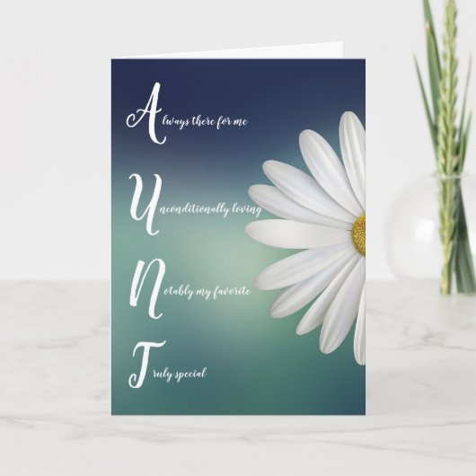 叔母叔母フローラ母の日のカード カード (正面)