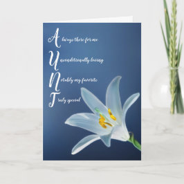 叔母叔母フローラ誕生日カード カード