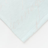 叔母姪カスタム引用文ブルーフローラ フリースブランケット (角)